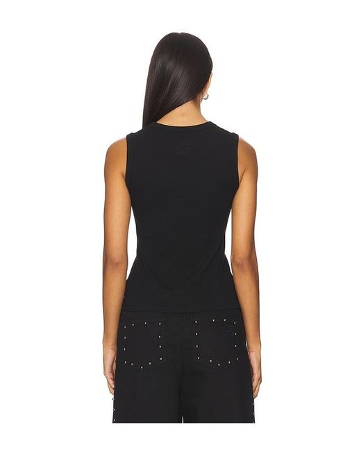 Never Fully Dressed Black Studded Button Tank