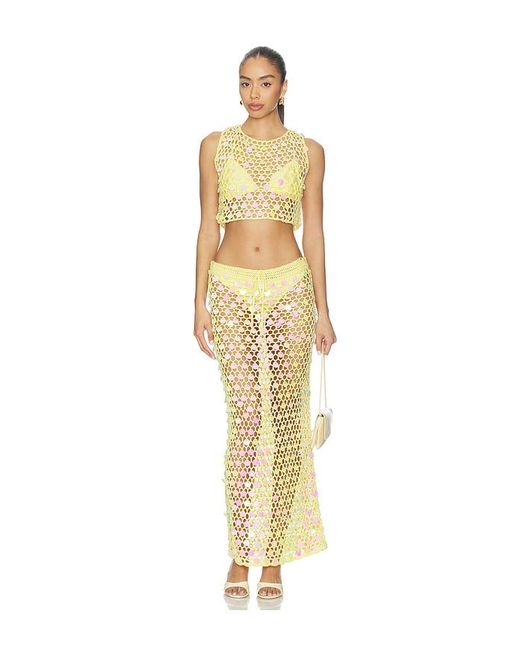 superdown Metallic Coralie Maxi Skirt Set