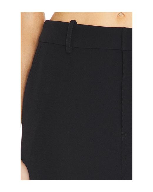 Helsa Black Recycled Twill Trouser Mini Skirt