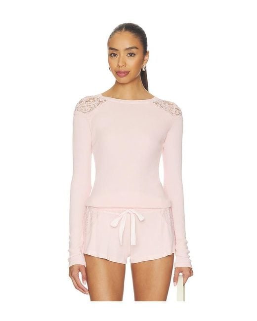 Free People Pink X Intimately Made You Blush Layering Top