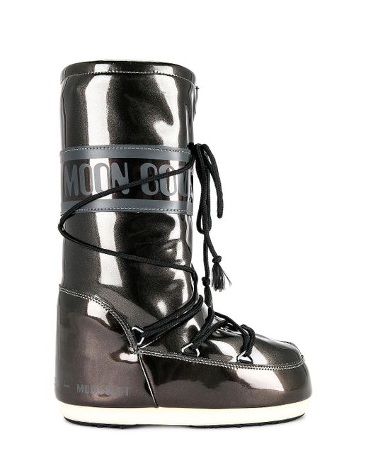 Moon Boot Icon Vinile Met Boot in Black | Lyst