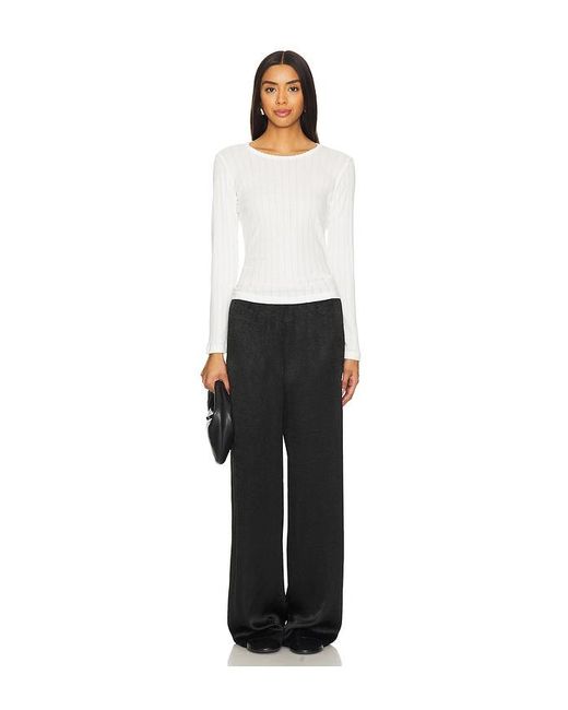 Leset White Pointelle Long Sleeve