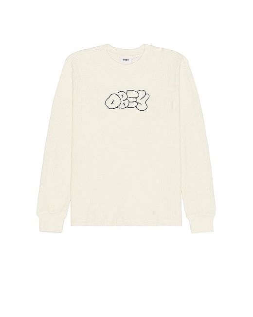 Obey White Generation Thermal Tee for men
