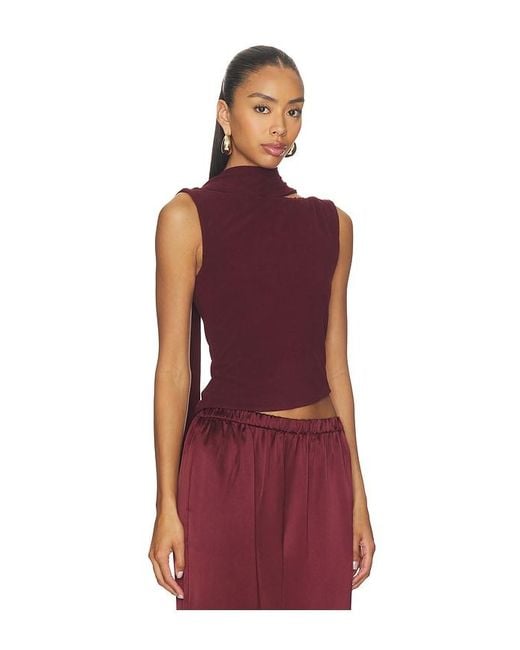 Madison The Label Red Netta Scarf Top