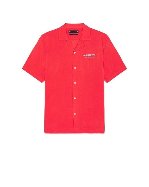 Camisa AllSaints de hombre de color Red