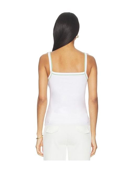 Lacoste White Jersey Tank
