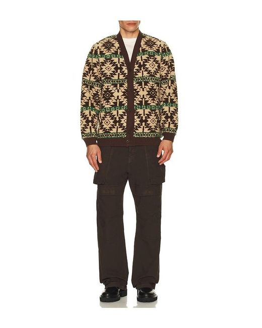 Cárdigan En Color Marrón Talla (También En M) Beams Plus de hombre de color Brown