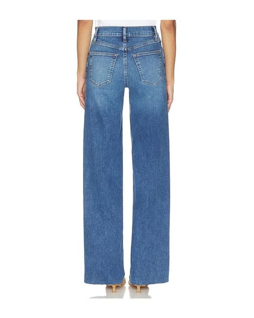 FRAME Blue Le Slim Palazzo Long Jeans