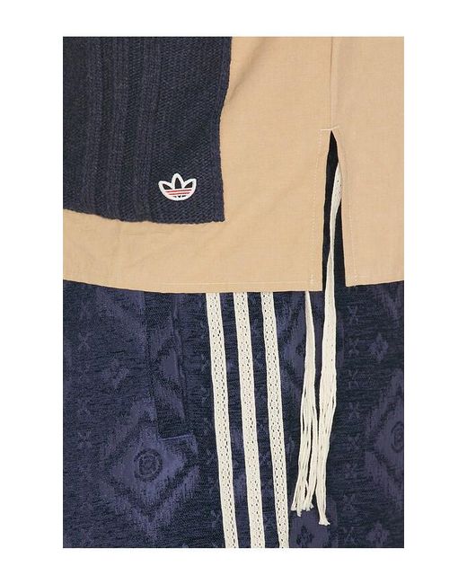 Adidas Originals Blue X Clot By Edison Chen Guayabera Shirt for men