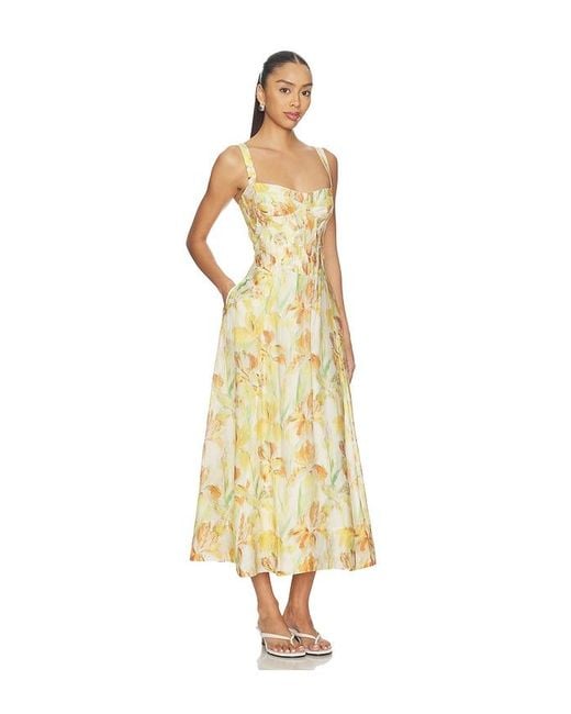 Bardot Metallic Adaline Printed Midi Dress