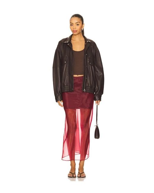 Line & Dot Red X Revolve Denman Midi Skirt