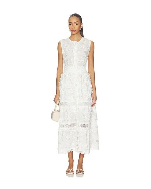 Waimari White Camelia Maxi Dress