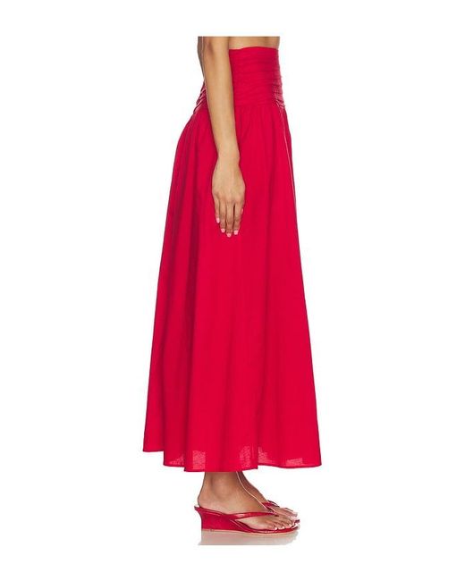 Peixoto Red Rowan Maxi Skirt