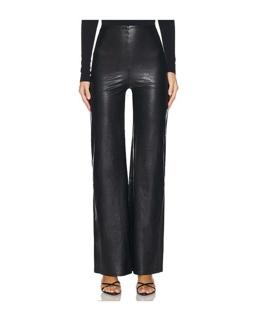Commando Black Faux Leather Wide Leg Pant
