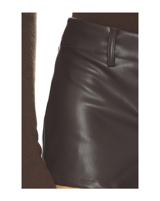 ALL THE WAYS Black Emery Faux Leather Short