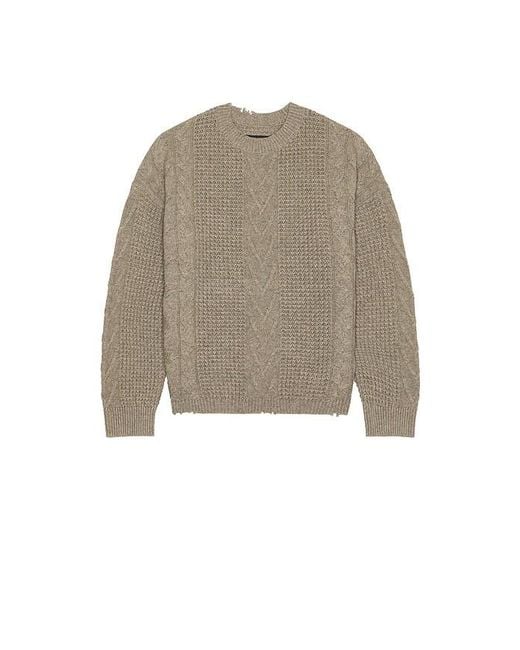 AllSaints Gray Tenter Crew Neck Sweater for men