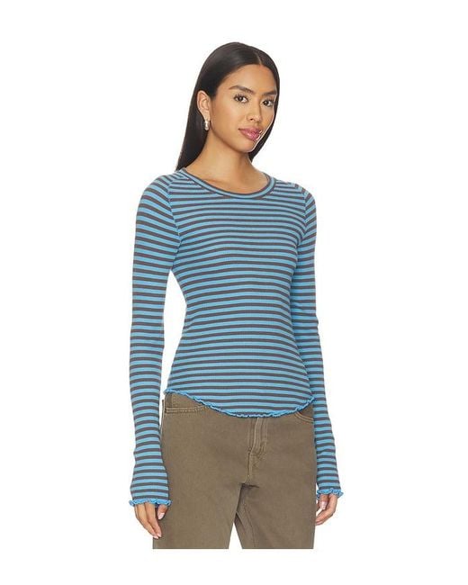 Free People Blue X We The Free Easy Does It Striped Tee