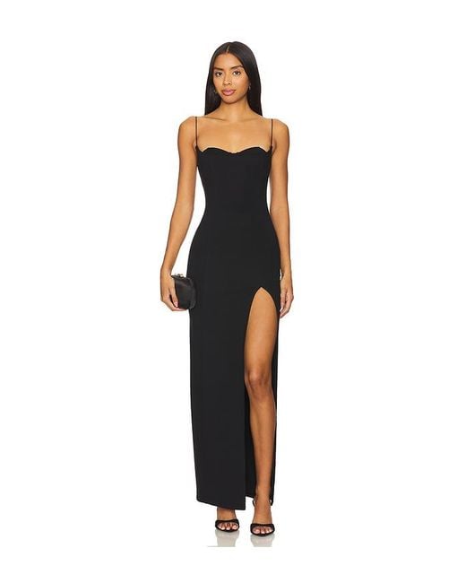 Camila Coelho Nova Maxi Dress Black