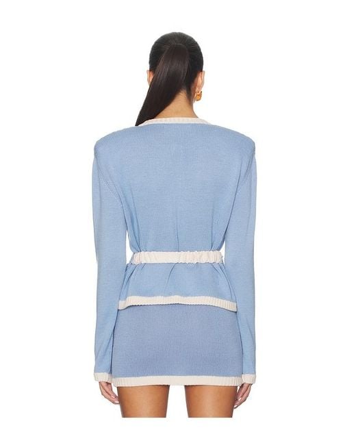 ROWEN ROSE Blue Knit Cardigan