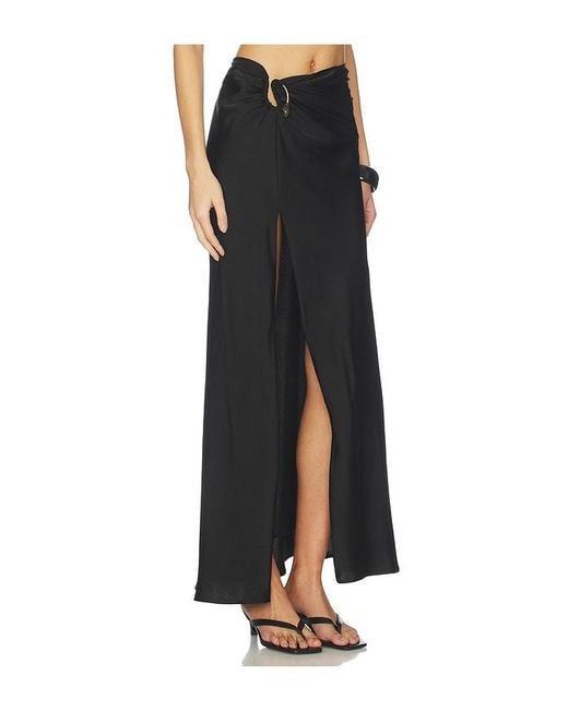 Bardot Black Dylan Split Front Maxi Skirt