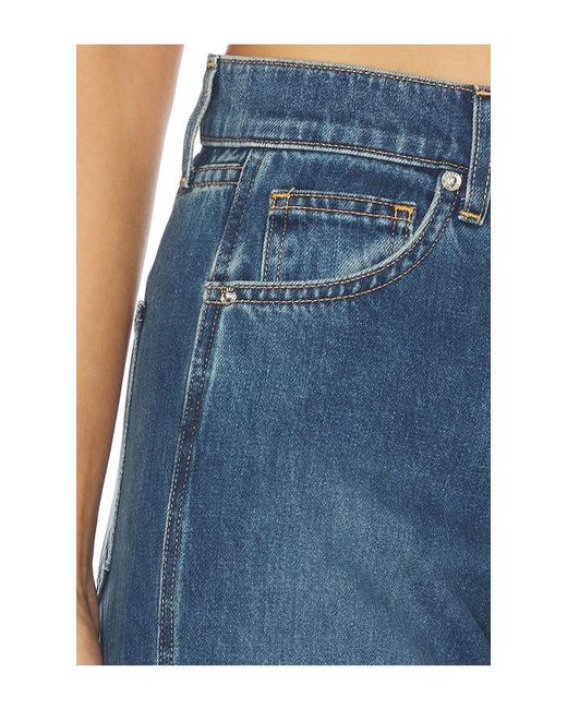 Veronica Beard Blue Taylor Cropped Wide Leg