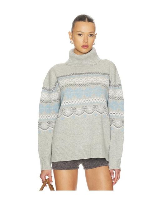 LoveShackFancy White Mirin Turtleneck Sweater