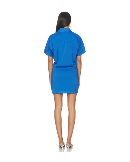 Pistola Blue Blythe Short Sleeve Shirt Dress