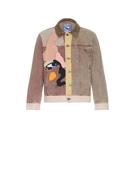 メンズ Kidsuper Patchwork Face ボタンダウンジャケット White