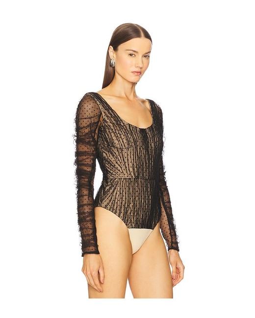 Prabal Gurung Black Long Sleeve Bodysuit