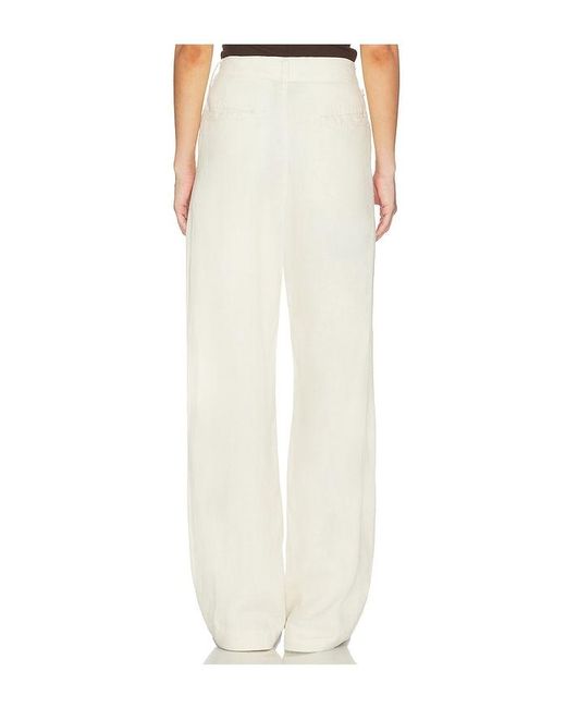 DL1961 White Dl Taylor Relaxed Barrel High Rise Linen Pants