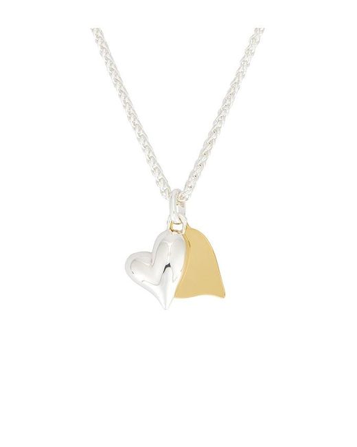 Jenny Bird Multicolor Twin Heart Necklace