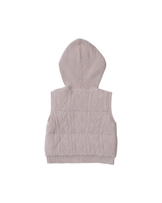Barefoot Dreams Multicolor Toddler Cable Puffer Hooded Vest