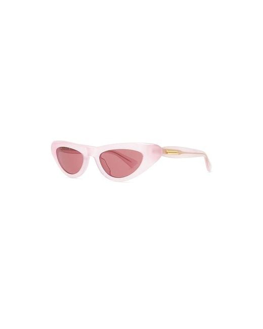 Bottega Veneta Pink Cat Eye Sunglasses