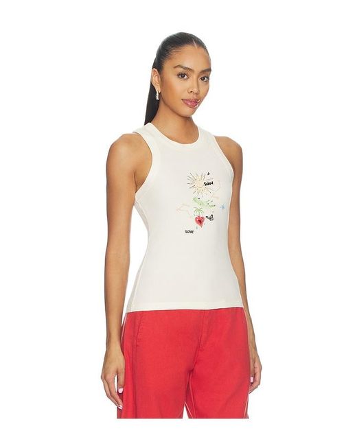 Never Fully Dressed Red Celestial Rib Tank