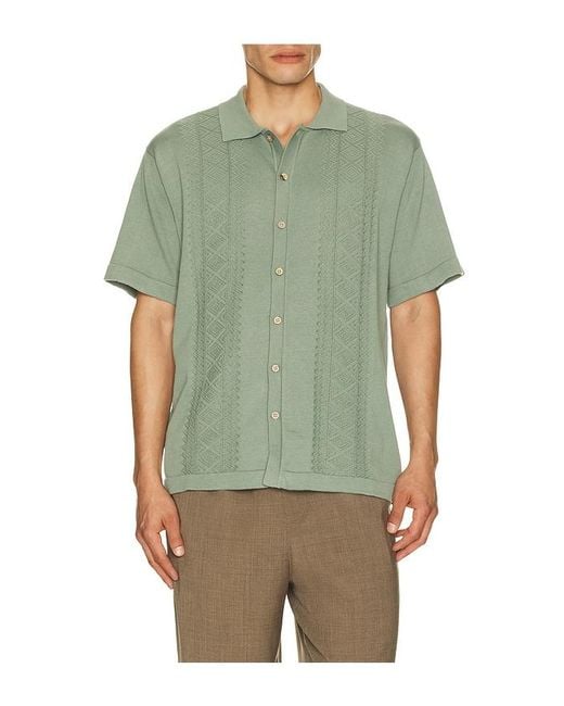 Critical Slide Green Trader Knit Shirt for men