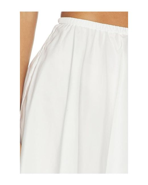 Norma Kamali White Flared Mini Skirt