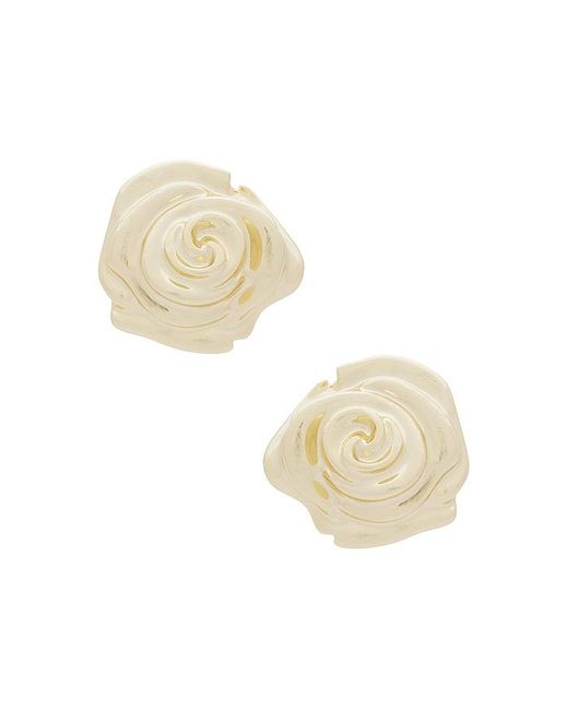 Shashi White Rose Stud Earring