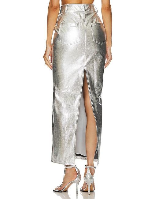 Lovers + Friends Metallic Monique Faux Leather Maxi Skirt