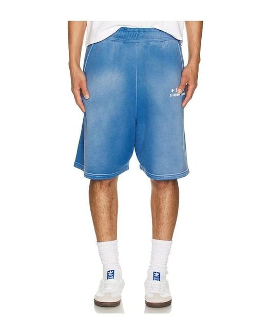 Siegelman Stable Blue X Ford Printed Oversized Sweatshorts for men