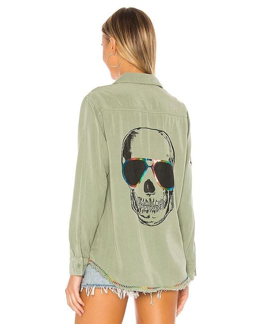 Lauren Moshi Green Sloan Button Up