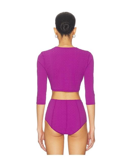 Lisa Marie Fernandez Purple Cardigan