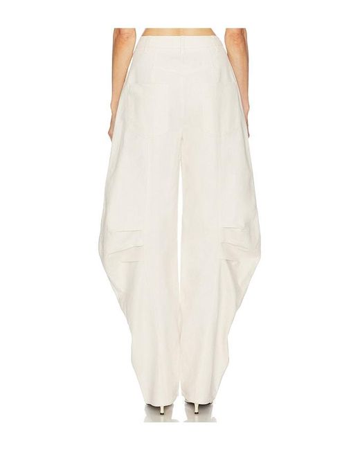 ROTATE BIRGER CHRISTENSEN White Linen Suiting Pants