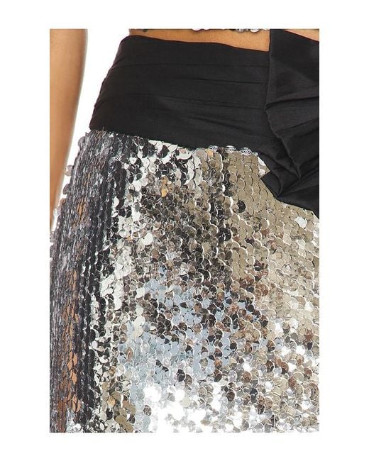 PATBO Black Moonlight Sequin Mini Skirt