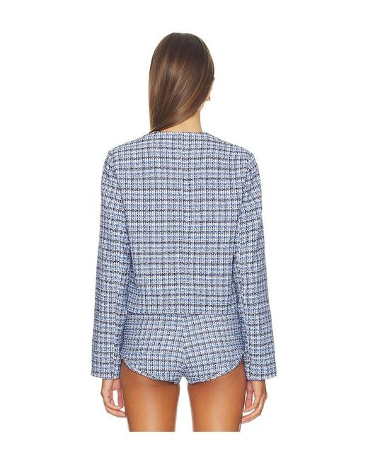 Milkwhite Blue Tweed Jacket