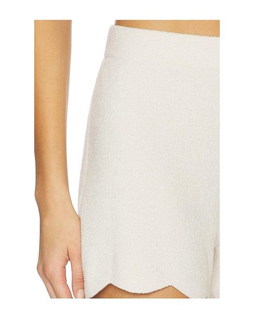 Barefoot Dreams White Cozychic Ultra Lite Scallop Short