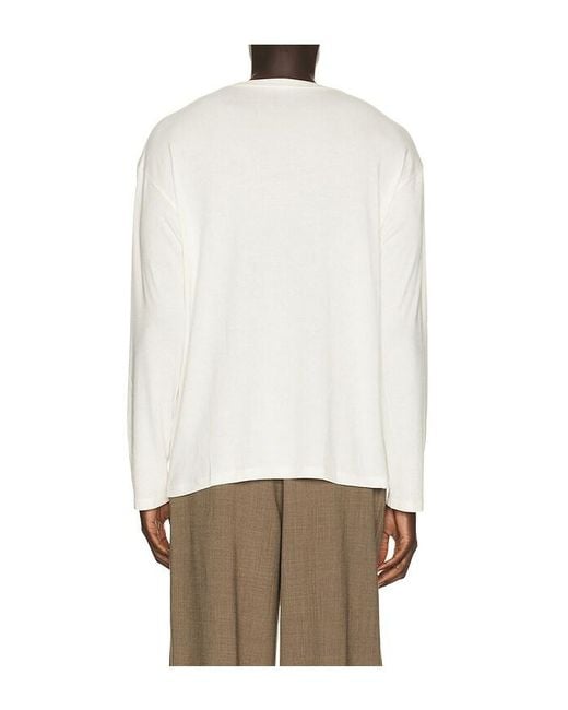 LE17SEPTEMBRE White Wool Blend Long Sleeve Tee Shirt for men