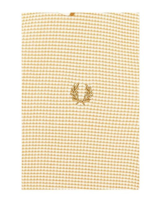 Fred Perry Blue Tonic Waffle Knitted Polo for men