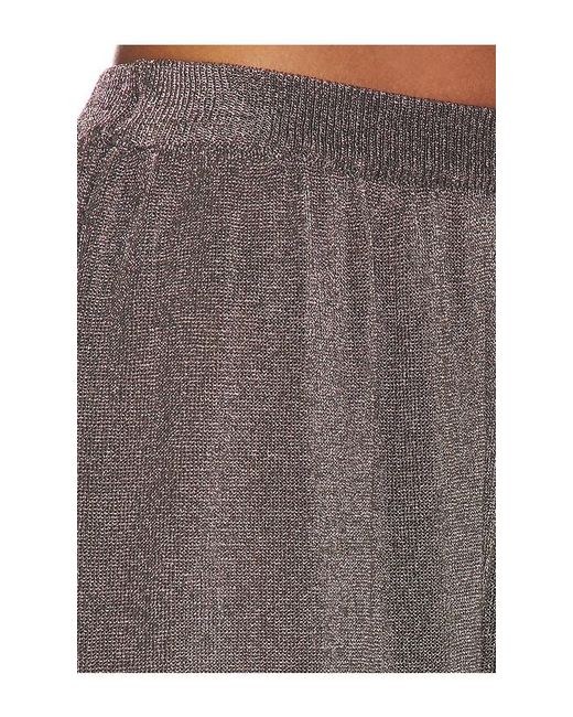 SER.O.YA Brown Esmerelda Metallic Knit Pant