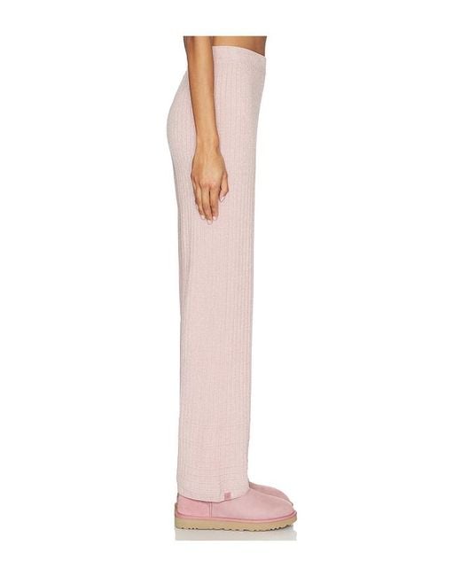 Barefoot Dreams Pink Cozychic Ultra Lite Textured Hem Rib Pant