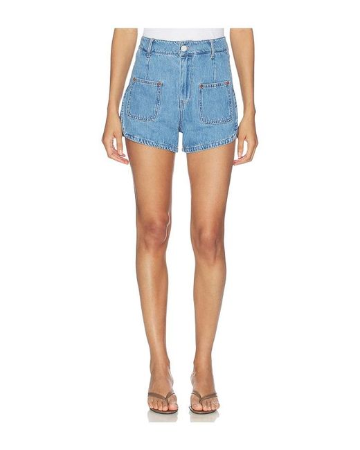 Blank NYC Blue High Waisted Shorts